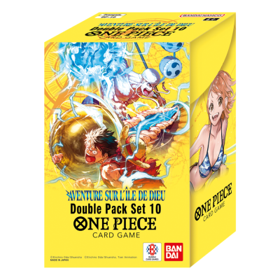 Double Pack One Piece OP-15 Aventure sur l'Île de Dieu FR avec 2 boosters et carte DON exclusive