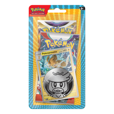 DuoPack Pokémon Pohmarmotte FR avec 2 boosters et carte promo brillante